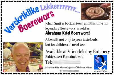 Abraham Kriel Boerewors Advertisment
